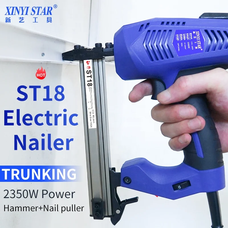 Электрогвоздезабивной гвоздь XINYI ST18, 2350 Вт, 220 В, 3/4 дюйма, цементный гвоздезабивной пистолет, строительный инструмент