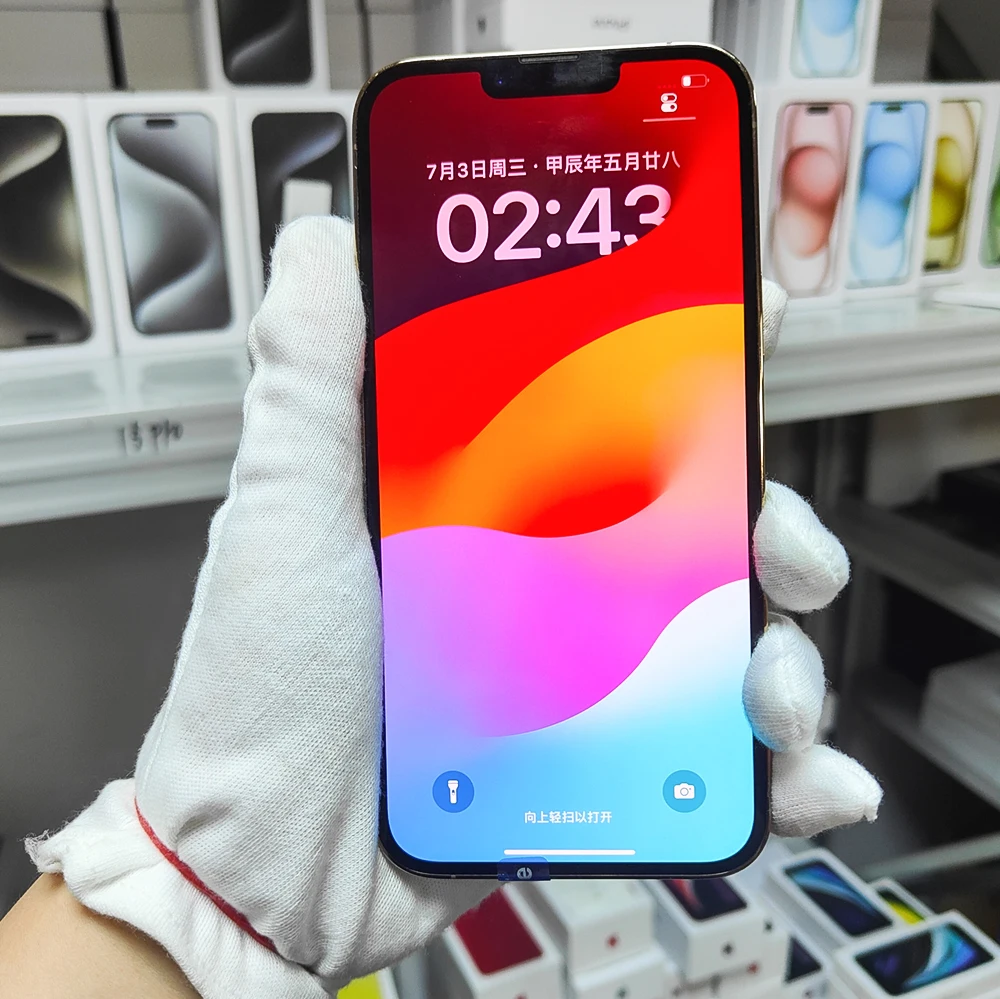 Original 13 Pro Max Used Phone 128/256/512GB Unlocked Used Phone Smartphone Suitable for 13 Pro Max Face Unlocked Phone