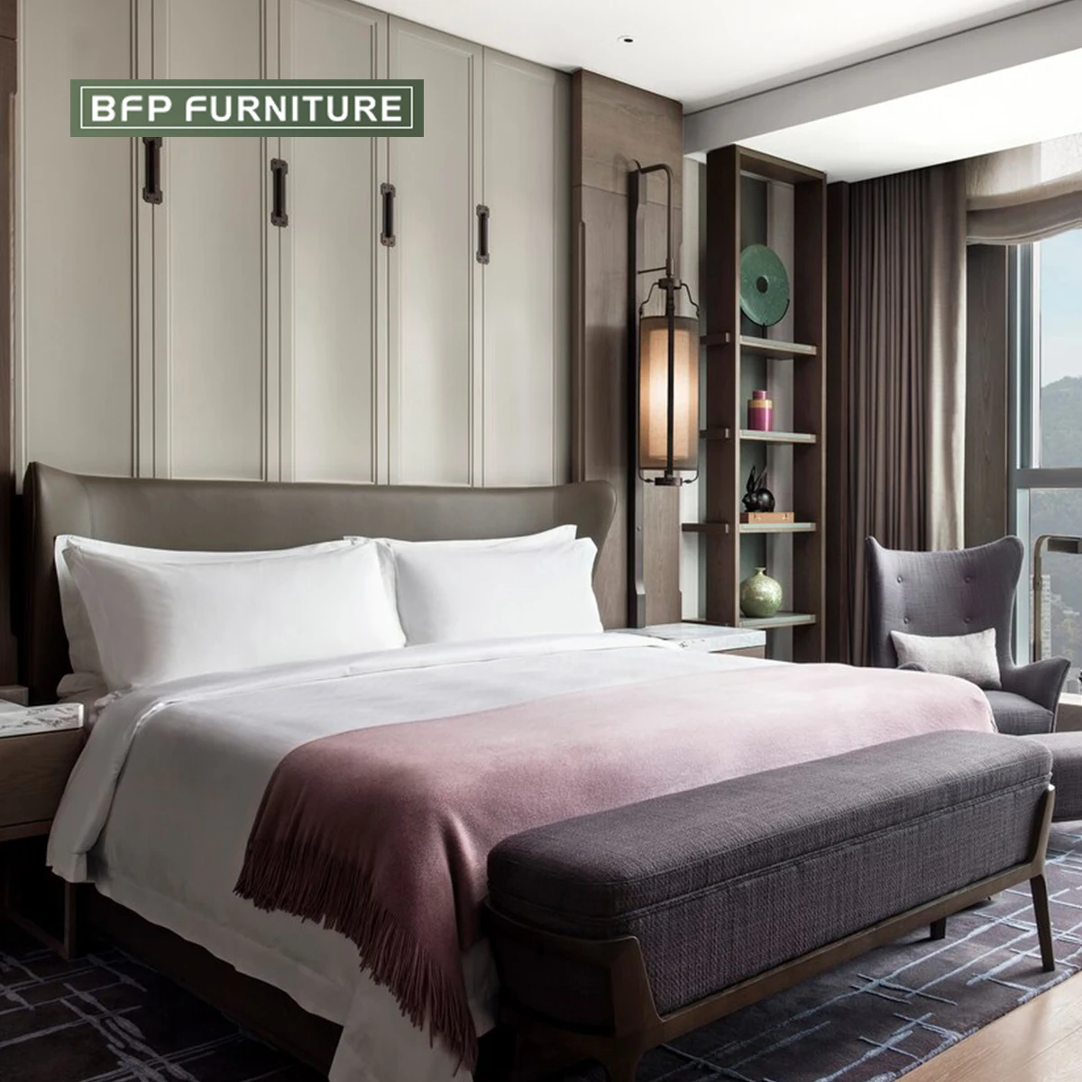 BFP Home Public Area Furniture for 5 Star Hotel Armrest Leisure Chair Lounge Sofa Living Room Furniture Bedroom