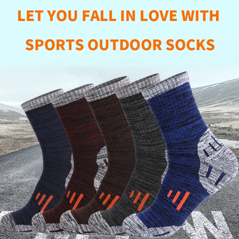 Wholesale Wool Socks With Stripe Thick Winter Heated Hiking Socks Alpacas Cashmere Merinos Wool Acrylic Work Sock