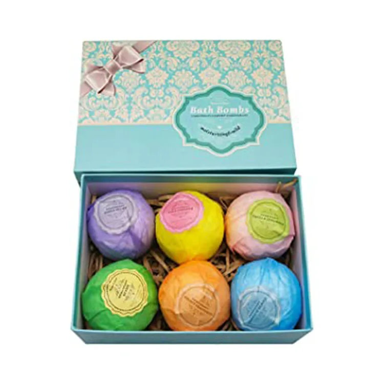Подарочный набор с экологичным ароматом, натуральная роскошная упаковка бомбочек для ванны