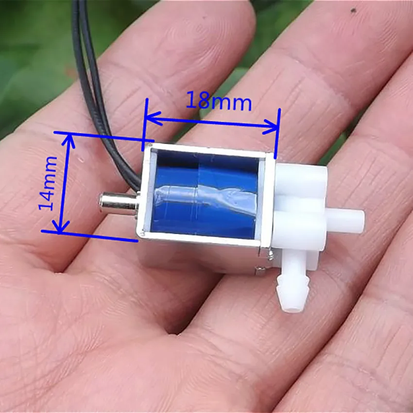 HomTR Micro Solenoid Valve 2 Position 3 Way Vent Exhaust for Air Pump DC 5V 6V Electric Solenoid Valve