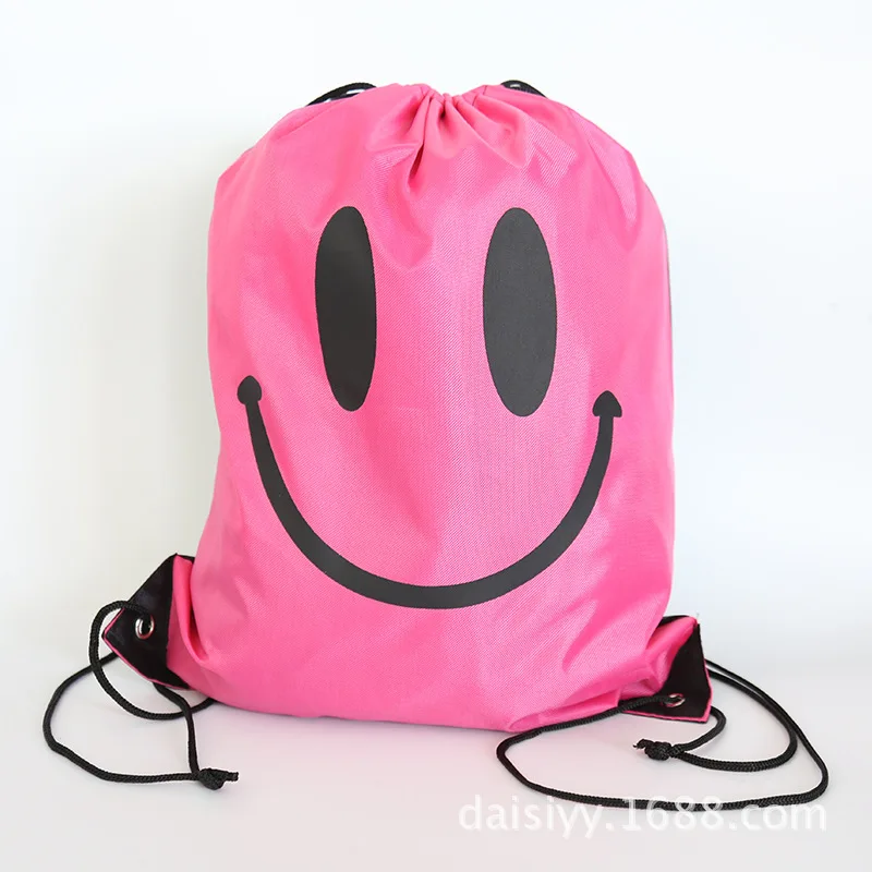 Promotional Seaside Travel Bag Screen Printing Canvas Drawstring Bag