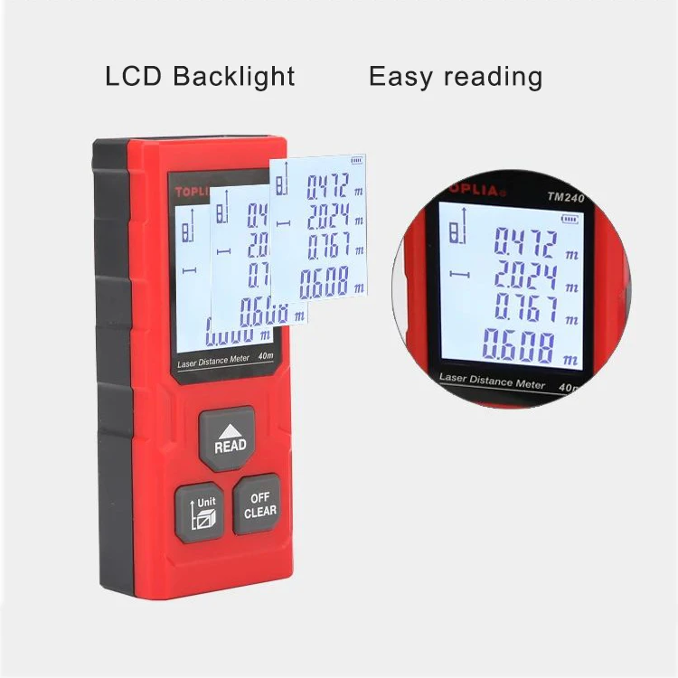 TOPLIA Laser Distance measurer 40m TM240 TE340 Digital Laser distance meter