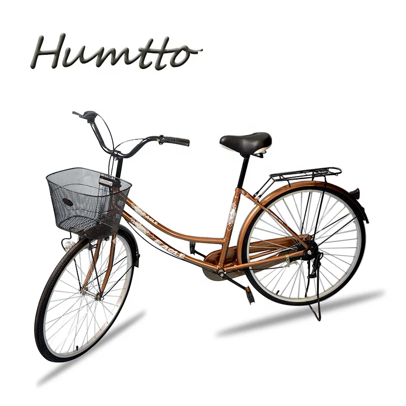 China city fashion Good low price bicycle factory OEM 26 inch single speed steel frame women lady bicicletas city bike bicycle