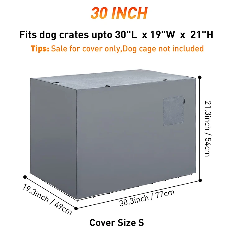 Indoor outdoor Houses Durable Waterproof Lightweight 600d Polyester  Pet Kennel Cages Carriers Dog Crate Cover
