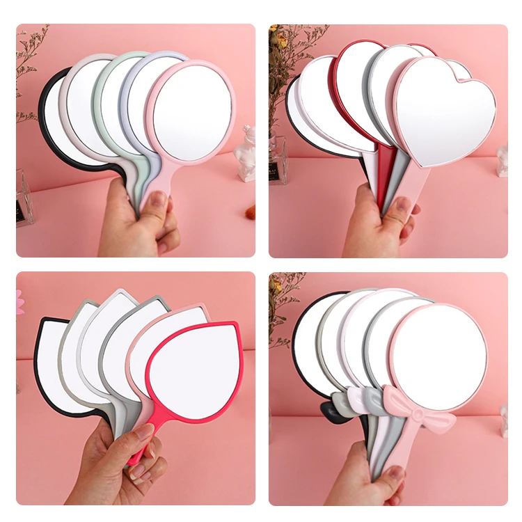 Makeup Mirror Rectangular Vanity Mirror for Women Personalized Square Chrome 2 Side Folding Makeup Compact Pocket Mirror 10 Pcs