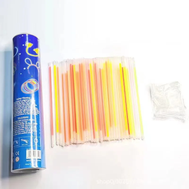 8 foot glow stick Packaging Children factory neon party supplies Glow Led bracelet necklace glasses party  decorative glow stick