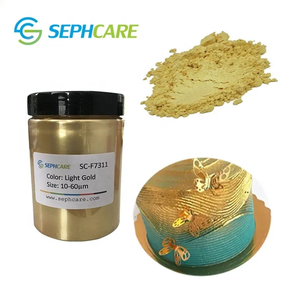 Sephcare Food Coloring Candy Pearl Mica Powder Gold Edible Glitter Food Additive for cakes