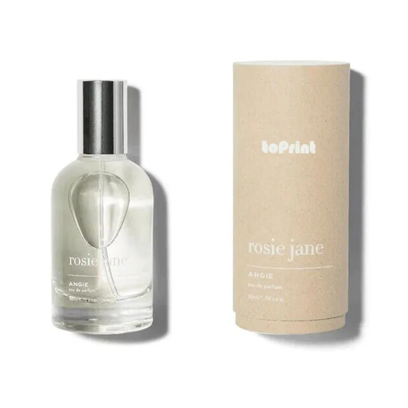 Wholesale Custom Luxury Women Perfume Bottle Packaging Empty Fragrance Gift Round Kraft Paper Box