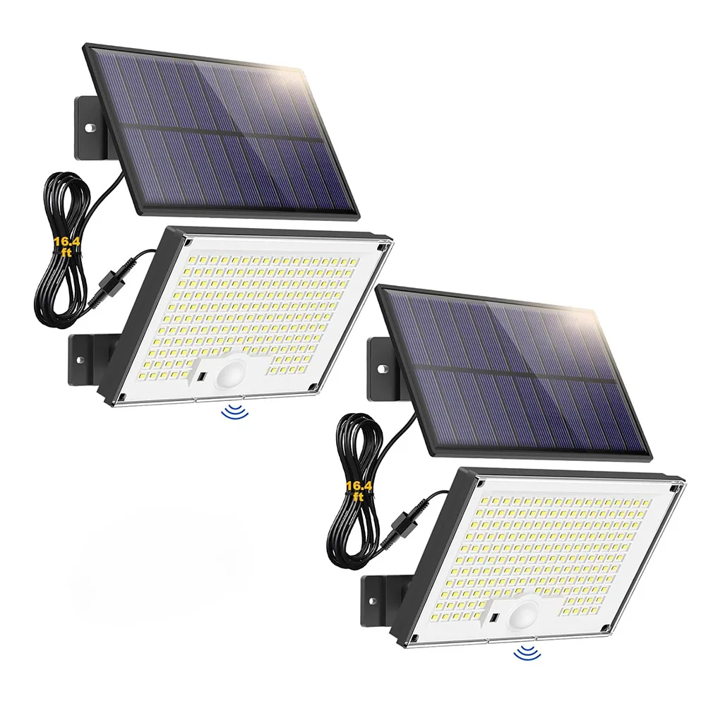 3-Modes Solar Split Motion Sensor Lights with LED Source Waterproof IP65 Outdoor Solar Lights for Yard Patio Garden Garage
