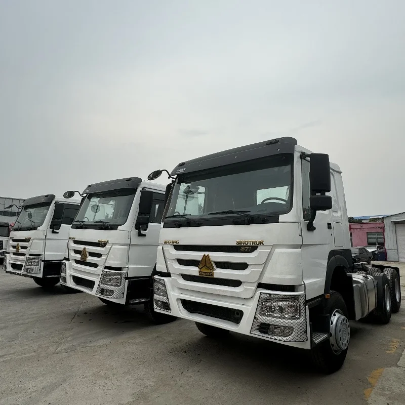 Used China National Heavy Duty Truck 6X4 tractor exported to Africa semi-trailer trailer with 371-375 hp