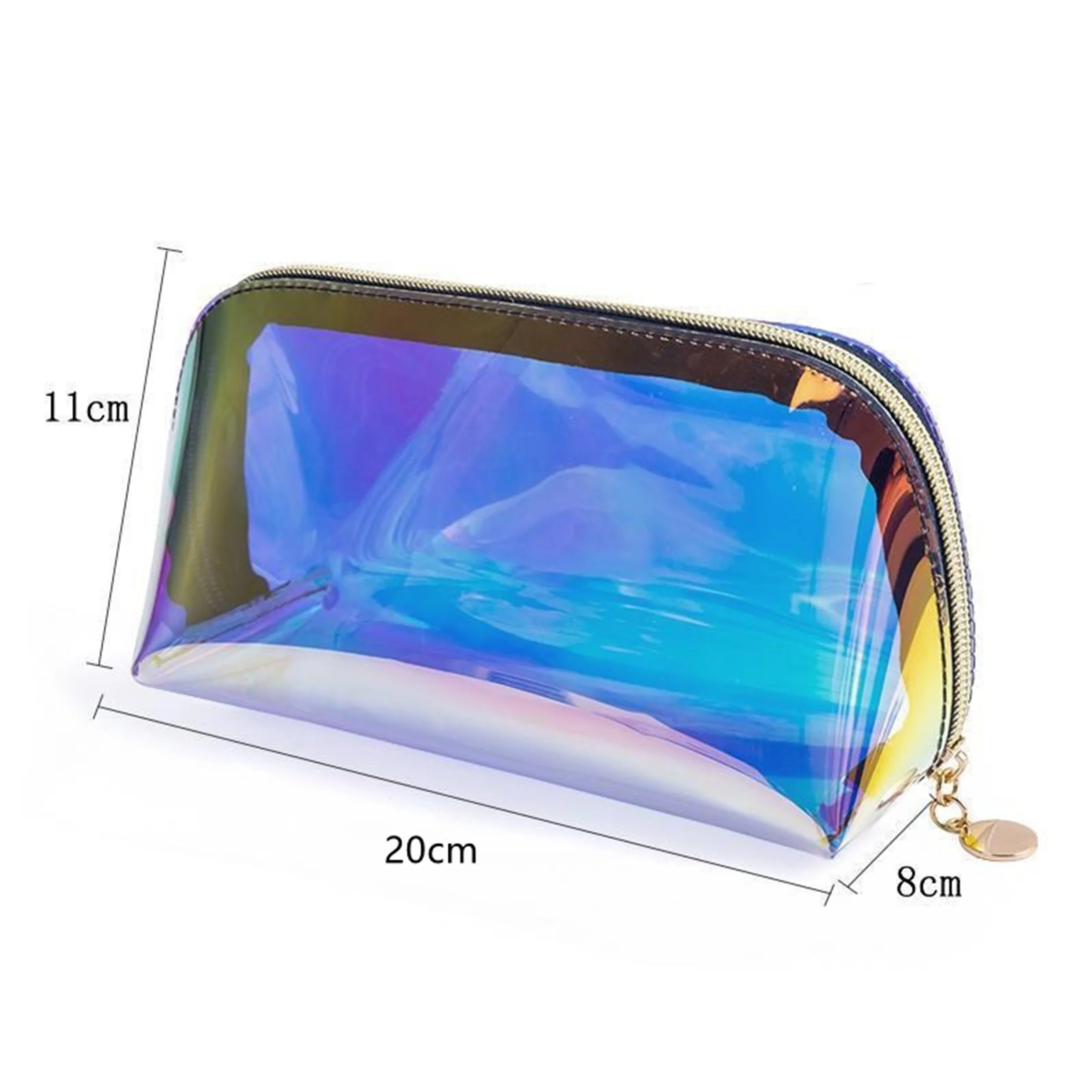 Waterproof Plain Makeup Toiletry Necessaires TPU Transparent Cosmetic Bag