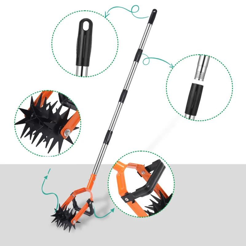 Rotary tiller Rotary tillage two-in-one tool Soil cultivator Weeding loosening soil turning garden tool