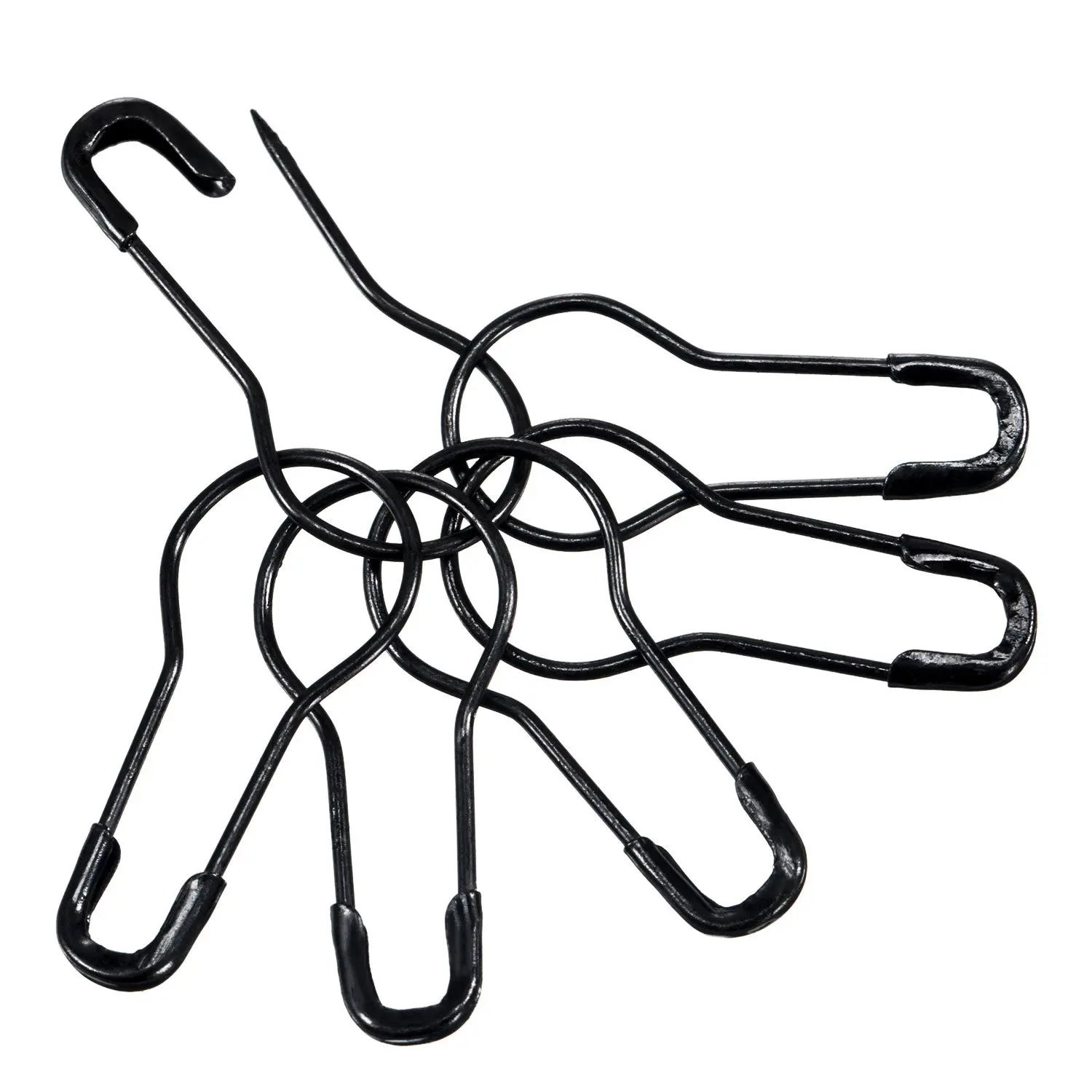 WYSE  500 Pieces Hang Tag String 500 Pieces Black Pins 6.6 Inch Clothes Tags Plastic Fastener Black Price Tag Nylon Strings