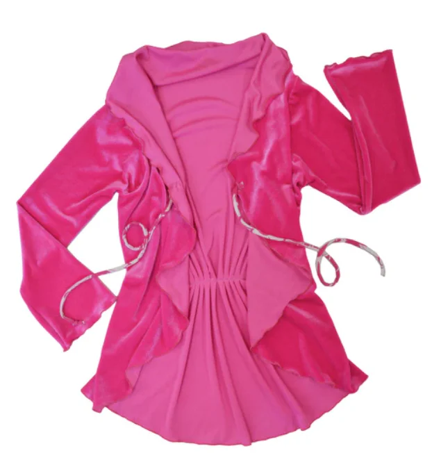 Оптовая продажа кардиган для маленьких девочек с длинным рукавом однотонный бархатный бутик детской