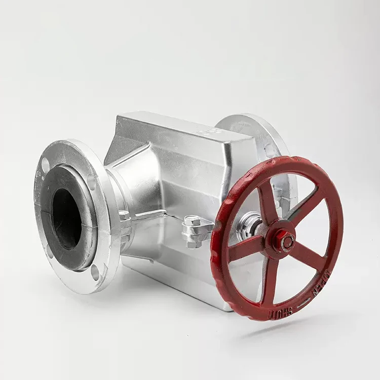 Manual Mud Sand Adjustment Aluminum Alloy Pipe Clamp Valve Cast Iron Rubber Pipe Valve