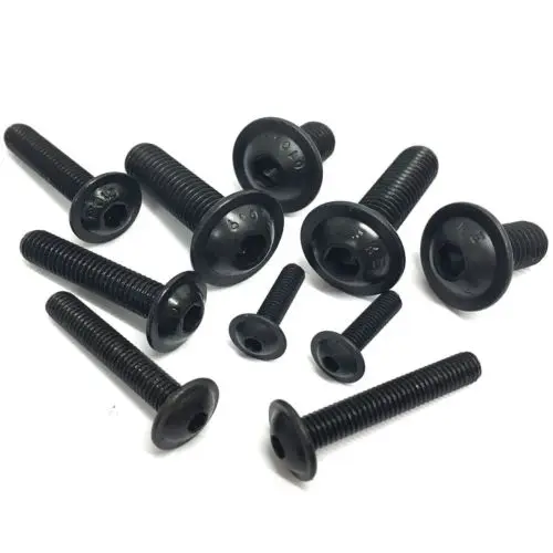 
4mm Socket Flange Button Head Bolts Hex Socket Hexagon Screws 10.9 High Tensile Black Allen Bolts M4 M5 M6 M8 GB7380.2 