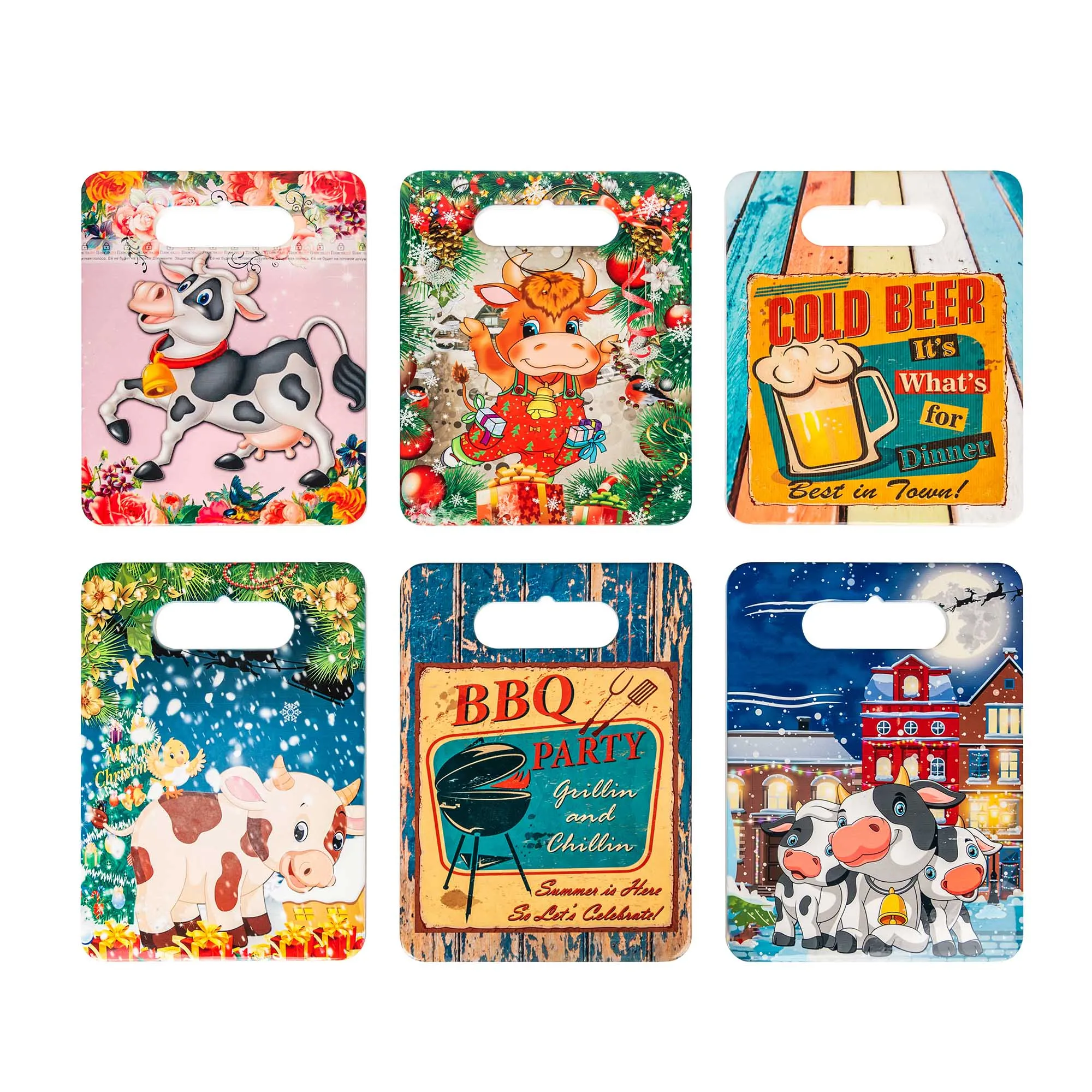 Heat Resistant Ceramic Hot Pot Pads Table Placemat Custom Print Design Chopping Blocks with Cork Backing