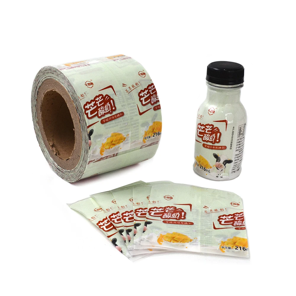Hot Sale PVC Shrink Sleeve Shrink Wrap Label for Juice Beverage Bottle PET Shrinkable Plastic Labels For Yogurt Bottle