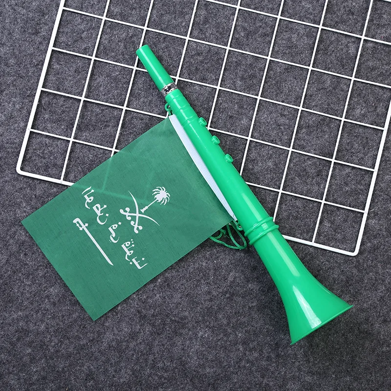 XINRUIKEN Custom cheer on the plastic horn trumpet loudly speaker with flag