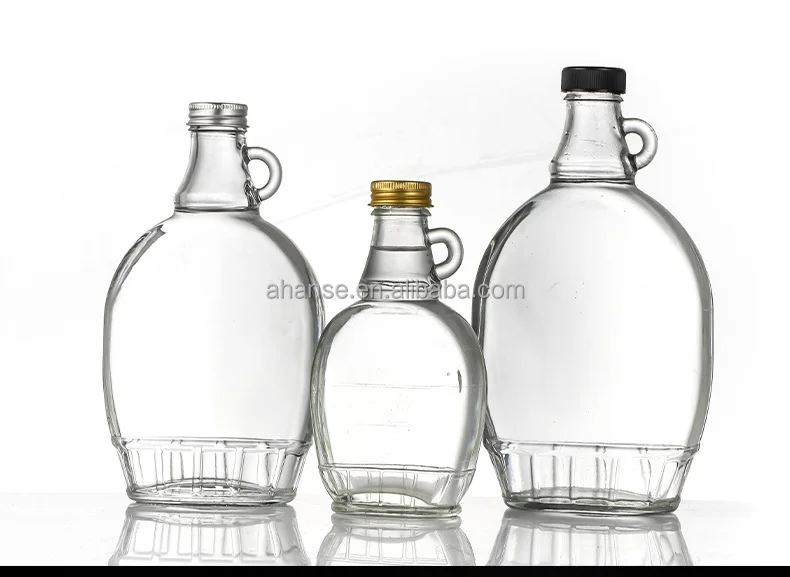 150ml 250ml 375ml 500ml food grade  maple syrup glass bottle for syrup with different cap
