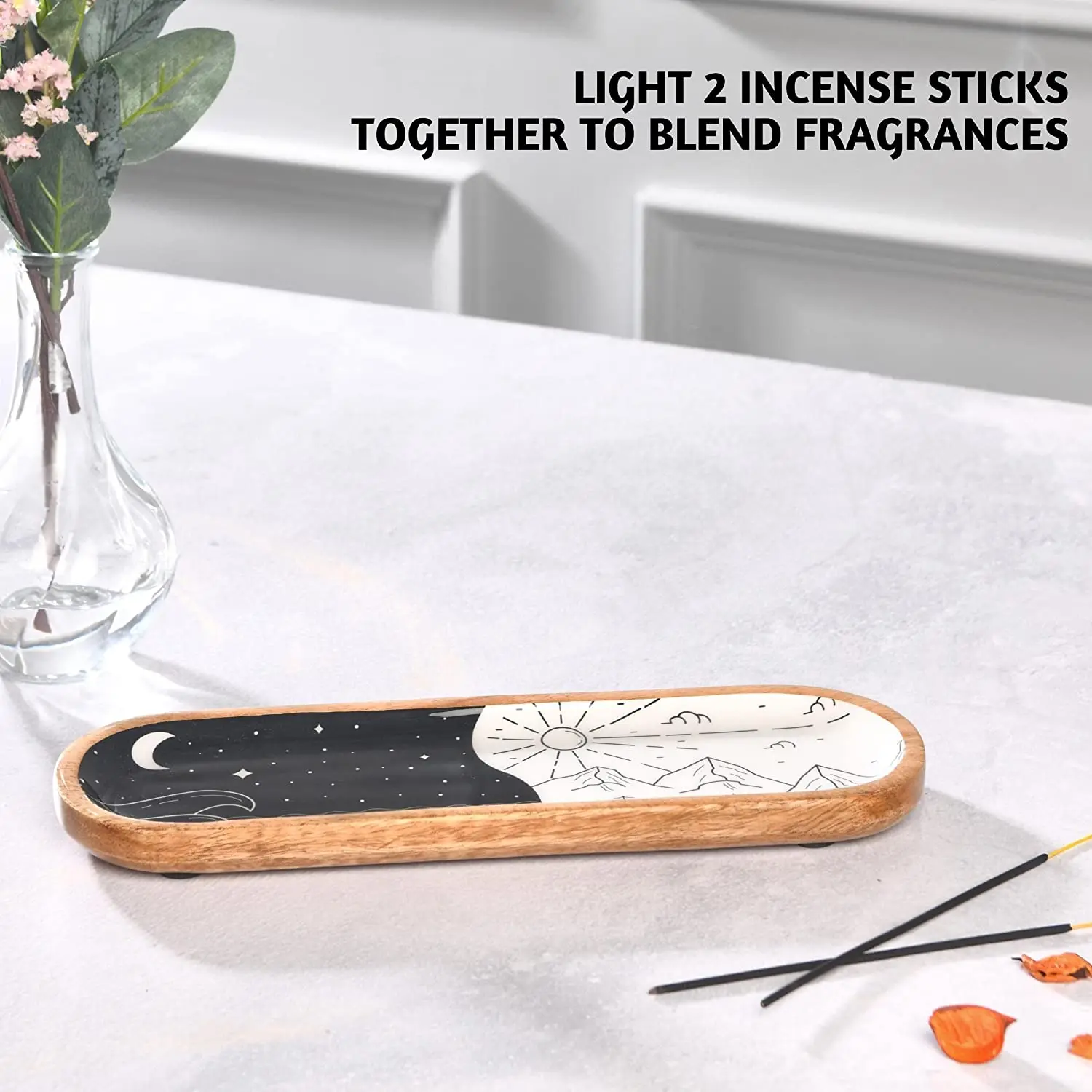 Modern Incense Ash Catcher or Incense Stick  Holder for Home Decor Wooden Incense Tray