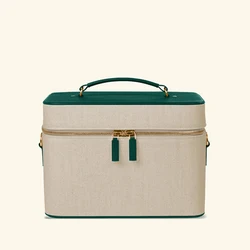 Custom makeup cosmetics bags hard cases zipper makeup organizer beauty portable canvas large travel cosmetic case with mirror