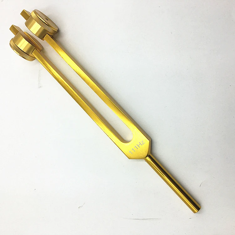 
Aluminum 111HZ Golden Vibration Sound Therapy Healing Chakra Tuning Fork Set With Hammer 