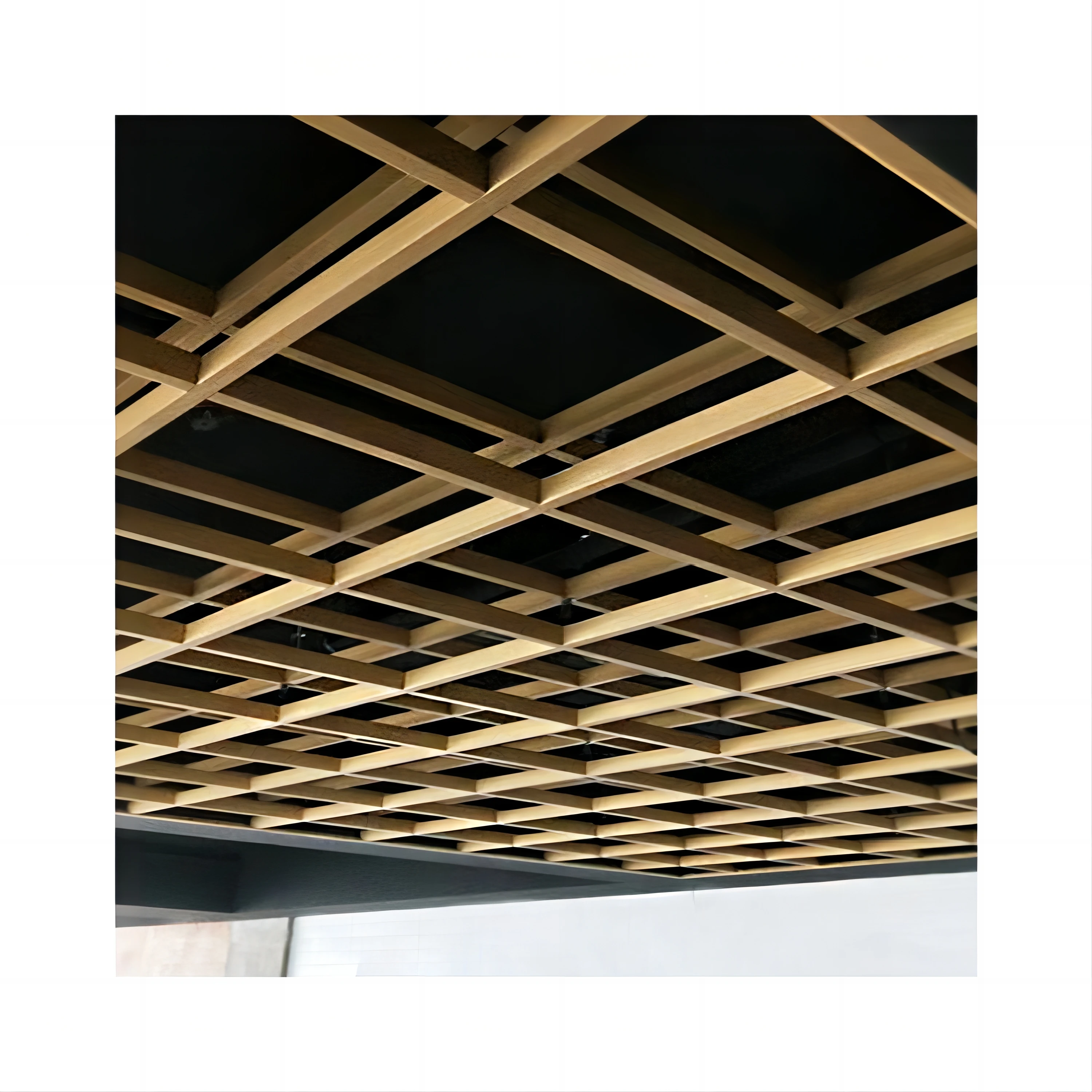 Shopping Mall Heat Insulation aluminum grille ceiling grid tile manufacture Suspended Aluminum Open Cell/Grill Ceiling