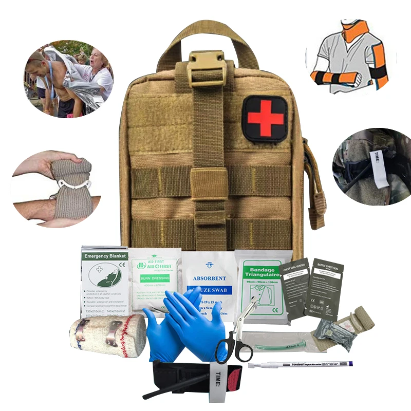 Аварийная медицинская сумка, тактическая травма, комплект первой помощи, наружный кемпинг, пеший туризм, Портативная сумка с красным крестом