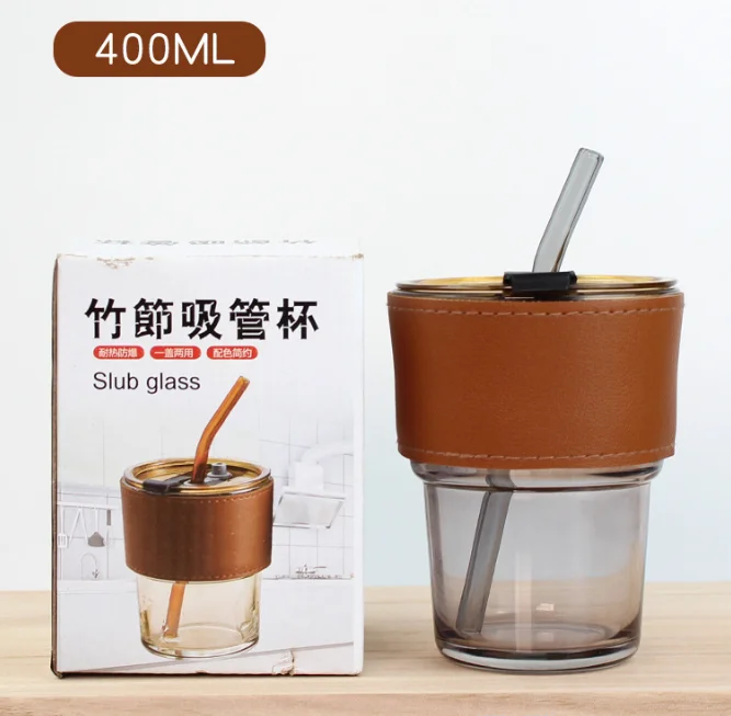 Многоразовые очки для питья бамбуковые крышки банок стеклянная соломенная сублимационная банка 16 унций