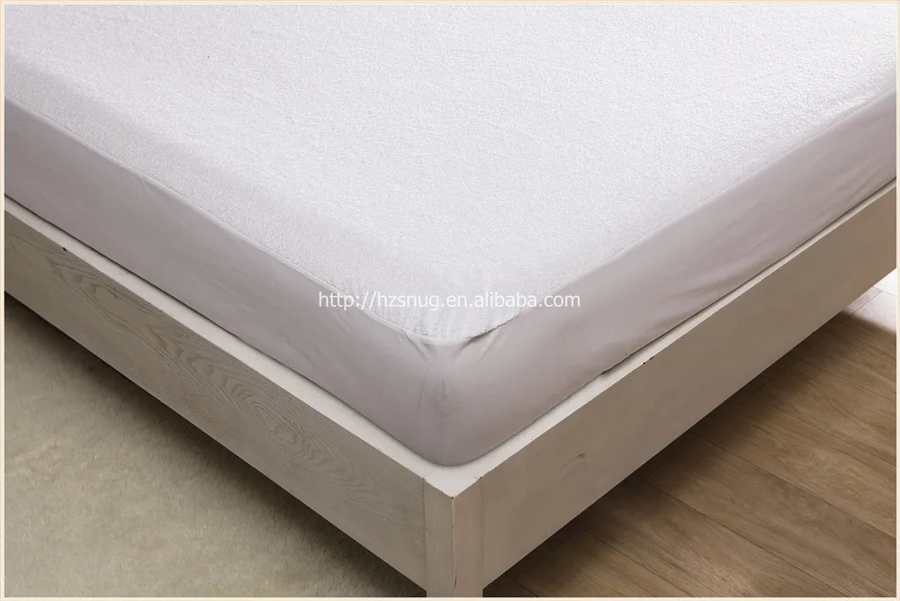 Hot Sale Wholesale Hypoallergenic Bedsheet Custom Premium Terry Cloth Waterproof Bedspread Mattress Protector Cover