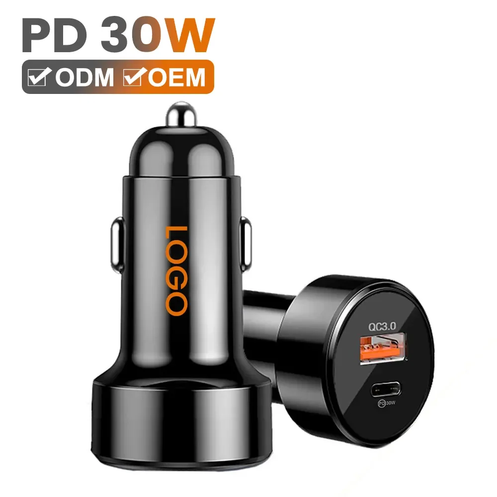 PSDA USB C Car Charger Quick Charge 3.0 QC3.0 PD20W Type C 6A Phone Charger Fast Charging For iPhone Xiaomi Huawei