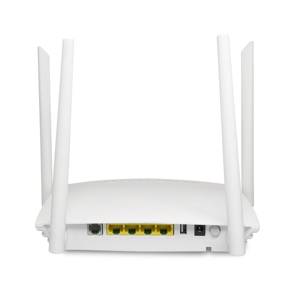 FTTH волоконно-оптический ONU широкополосный модем маршрутизатор 4GE 2 4G 5G двухдиапазонный Wifi AX1800 Wifi6 XPon ONT