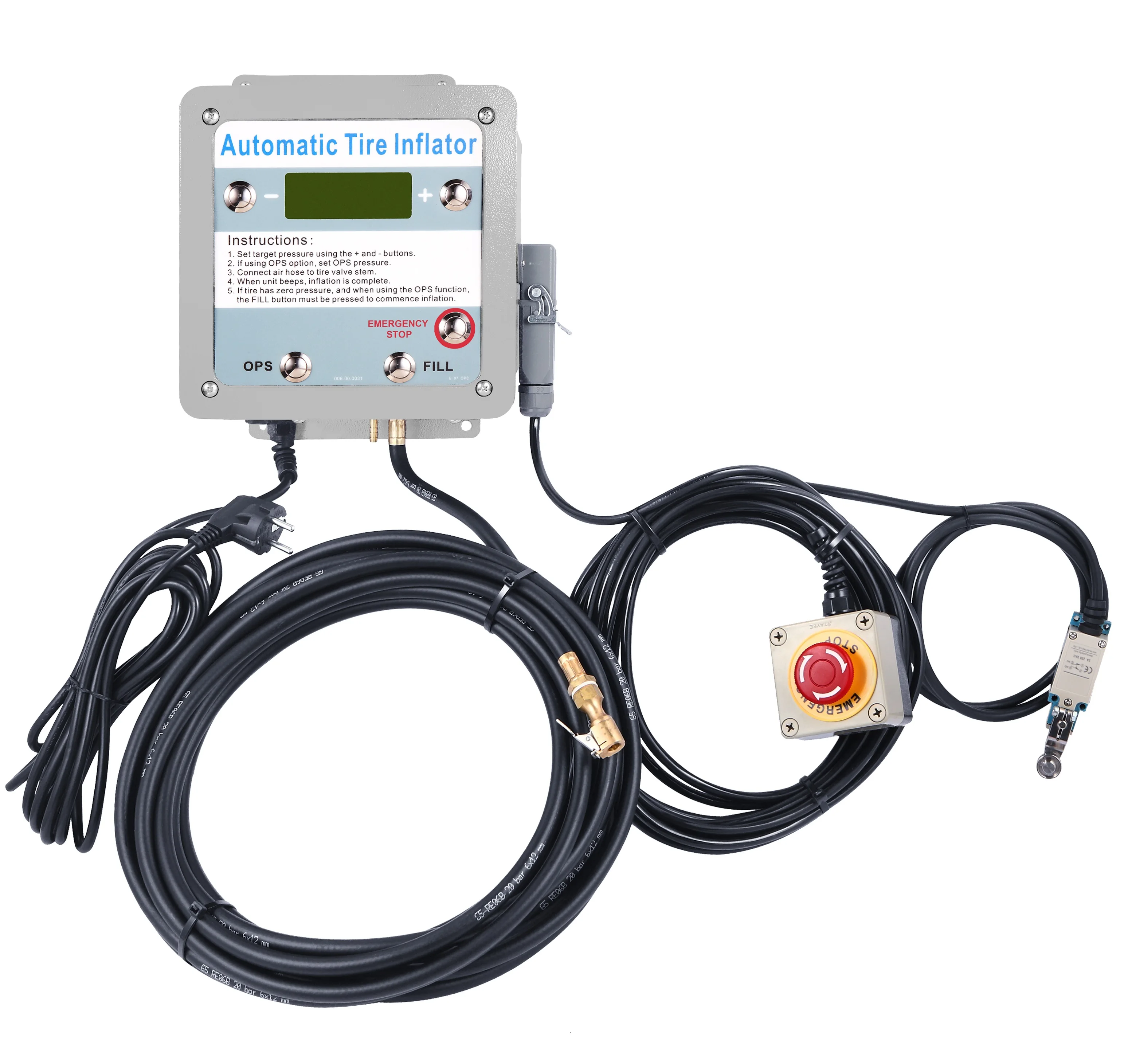 G5 other vehicle equipments wall mounted tyres air pumps Automatic Tyre Inflators With 2 Emergency Stop Switch car Tire Inflator