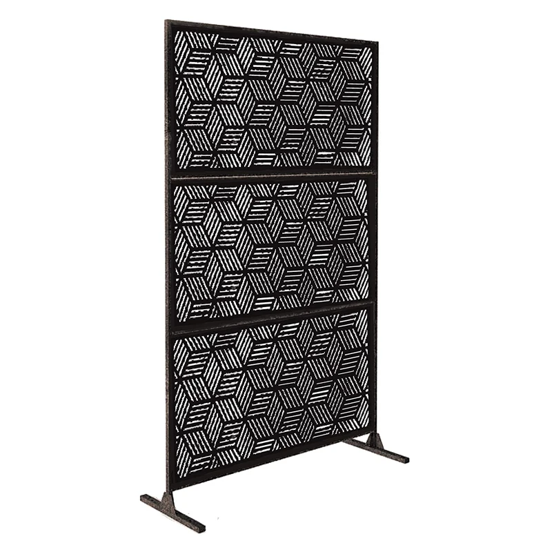 oem laser cut privacy panel large outdoor metal screen