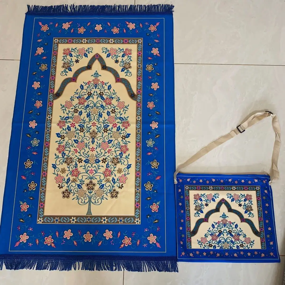 Мусульманский коврик для поклонения, портативный молитвенный коврик, карманное исламское Молитвенное одеяло, Священный коврик