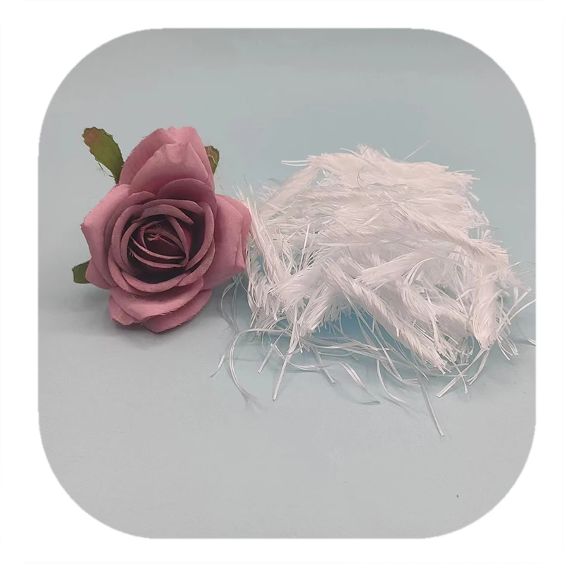 Wholesale 56MM white  pp fiber twisted polypropylene fiber for concrete