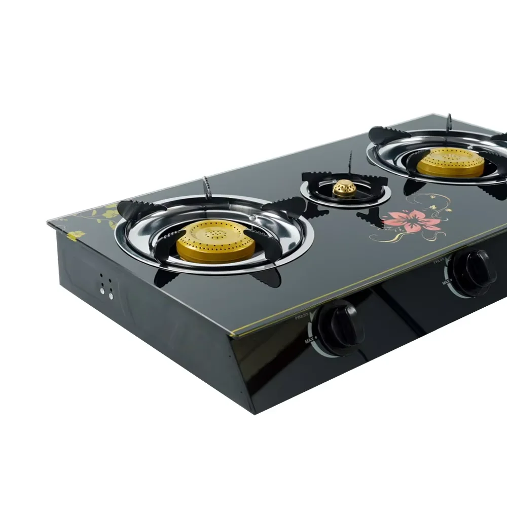 Wholesale price Gas stove Embedded three eye gas stove Embedded liquefied petroleum gas stove Commercial kitchen application