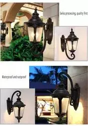 China External Luminaire Black Vintage Lantern Led Wall Light Outdoor Lights Led Wall