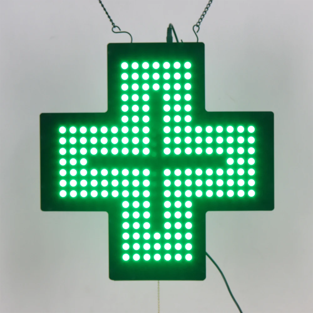 Dongguan wholesale acrylic pharmacy billboard cross screen LED light electronic light box custom 35*35cm