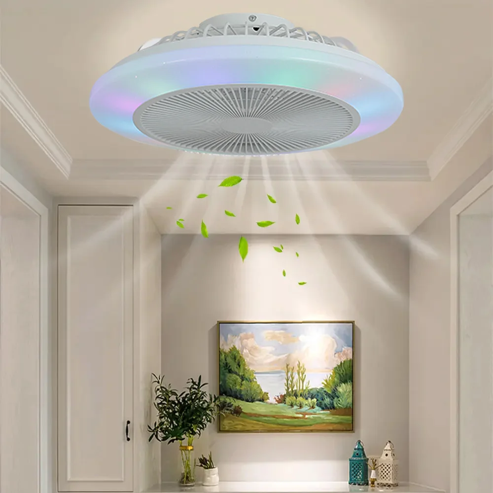 CEFUN fan with led light With 110V CeIling Fan With Led Light Dimmable Remote Control RGB cieling Ceiling Fan