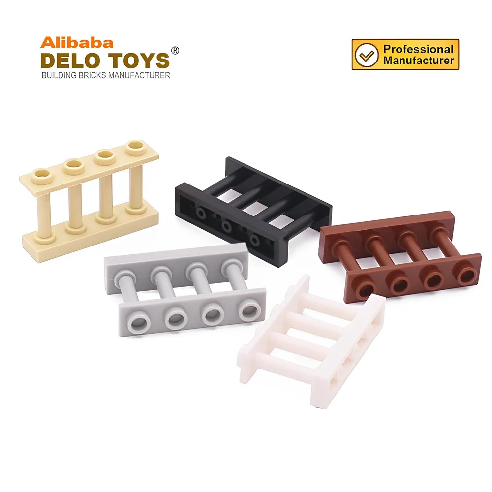 DIY toys Plastic building blocks bricks Fence 1 x 4 x 2 Spindled with 4 Studs (NO.15332)