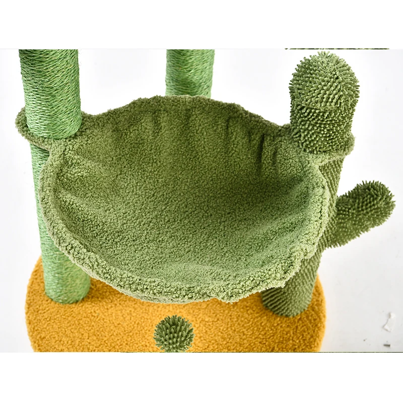 Cat Tree 33 Inches Cactus Cat Tower With Sisal Covered Scratching Post