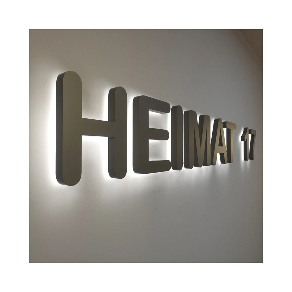 Outdoor business sign light up 3d letters logo signs  led illuminated sign custom channel letters