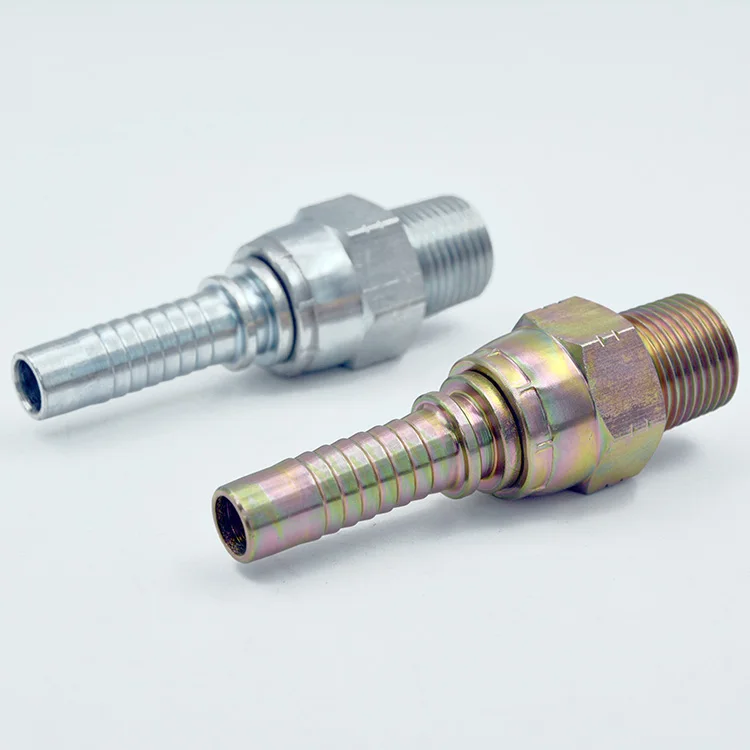 Pneumatic Quick Connector Male Barb Pipe Fitting Nozzle Nickel Chrome Plate Bsp Hydraulic Chromed Hose Fittings