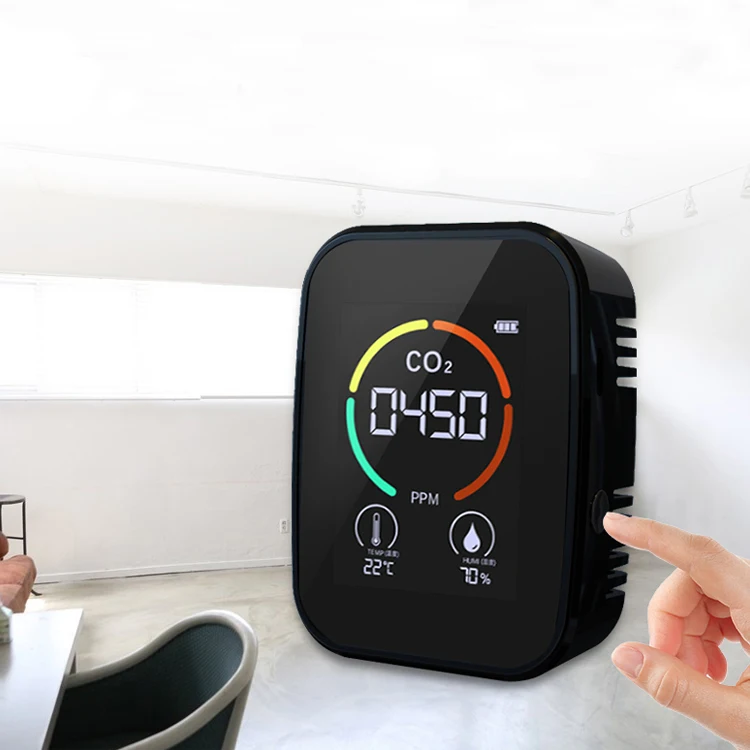 
Indoor outdoor air quality monitor multifunctional desktop intelligent temperature humidity co2 meter 