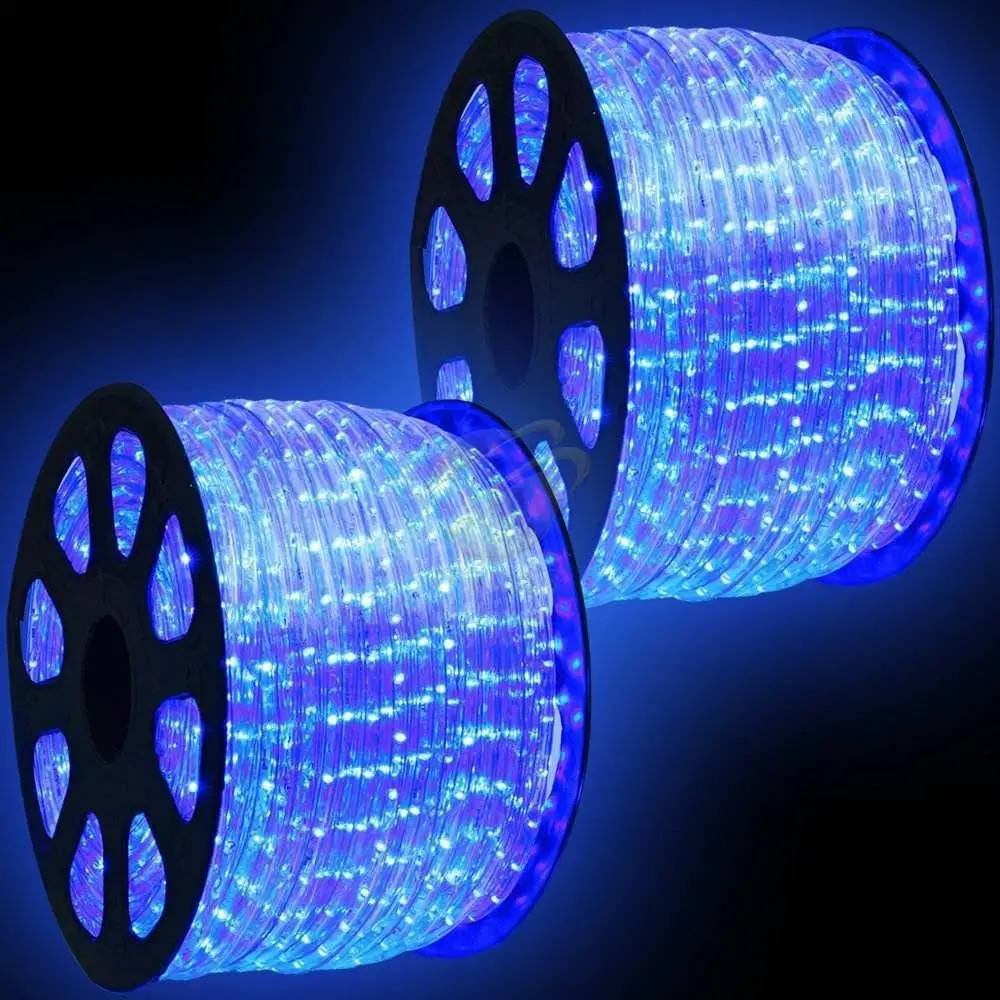 LED Rope Lights 100m Red LED Rope Light Commercial Spool 120 Volt