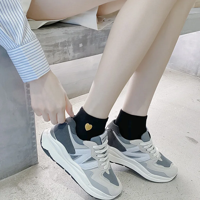 2024 Custom Logo Solid Color Acrylic Eco-friendly Socks Men Women Casual Spring Crew Socks